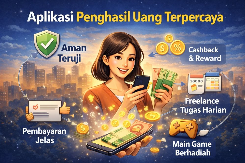 Aplikasi Penghasil Uang Terpercaya 2026, Ini Daftar dan Cara Aman Menggunakannya